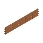 Voordeelrij MP Grootvakstelling 2000x12300x600 hxbxd 4 niveaus RAL2004/5003/Verzinkt 265kg
