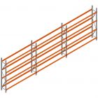 Voordeelrij Bandenstelling 2500x7400x400 hxbxd 4 niveaus RAL2004/Verzinkt 265kg