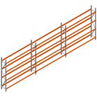 Voordeelrij Bandenstelling 2500x7400x400 hxbxd 4 niveaus RAL2004/Verzinkt 265kg