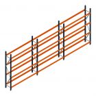 Voordeelrij Bandenstelling 2500x5750x400 hxbxd 4 niveaus RAL2004/5003/Verzinkt 400kg