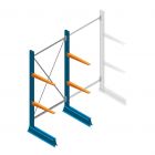 Beginsectie Draagarmstelling licht Enkelzijdig 2000x1000x600mm (hxbxd) 2 niveaus