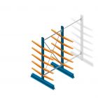 Beginsectie Draagarmstelling licht Dubbelzijdig 2000x1000x500mm (hxbxd) 5 niveaus
