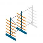 Beginsectie Draagarmstelling licht Dubbelzijdig 2000x1250x500mm (hxbxd) 5 niveaus