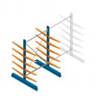 Beginsectie Draagarmstelling licht Dubbelzijdig 2000x1250x600mm (hxbxd) 5 niveaus