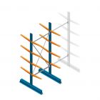 Beginsectie Draagarmstelling licht Dubbelzijdig 2500x1000x500mm (hxbxd) 4 niveaus