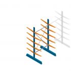 Beginsectie Draagarmstelling licht Dubbelzijdig 2500x1250x600mm (hxbxd) 5 niveaus