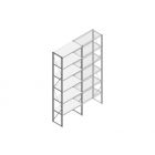 Beginsectie gebruikte Nedcon legbordstelling 3000x970x500mm hxbxd 6niveaus 100kg/niv