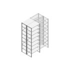 Beginsectie Nedcon SF Legbordstelling 3000x970x1200mm hxbxd 8 niveaus Metaal Verzinkt 80kg Dubbel
