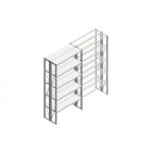 Beginsectie Nedcon SF Legbordstelling 2500x1270x600mm hxbxd 5 niveaus Metaal Verzinkt 70kg Dubbel