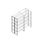 Beginsectie Nedcon SF Legbordstelling 2500x1270x1000mm hxbxd 5 niveaus Metaal Verzinkt 60kg Dubbel