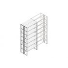 Beginsectie Nedcon SF Legbordstelling 3000x1270x800mm hxbxd 7 niveaus Metaal Verzinkt 65kg Dubbel