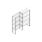 Aanbouwsectie Nedcon SF Legbordstelling 2000x970x500mm hxbxd 4 niveaus Metaal Verzinkt 200kg Enkel