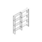 Aanbouwsectie Nedcon SF Legbordstelling 2200x970x300mm hxbxd 4 niveaus Metaal Verzinkt 200kg Enkel