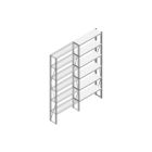Aanbouwsectie Nedcon SF Legbordstelling 2500x970x300mm hxbxd 6 niveaus Metaal Verzinkt 85kg Enkel