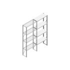 Aanbouwsectie Nedcon SF Legbordstelling 2500x970x400mm hxbxd 4 niveaus Metaal Verzinkt 80kg Enkel