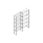 Aanbouwsectie Nedcon SF Legbordstelling 2500x970x400mm hxbxd 5 niveaus Metaal Verzinkt 80kg Enkel