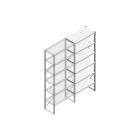 Aanbouwsectie Nedcon SF Legbordstelling 2500x970x500mm hxbxd 6 niveaus Metaal Verzinkt 80kg Enkel