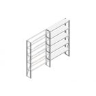 Aanbouwsectie Nedcon SF Legbordstelling 2000x1270x300mm hxbxd 5 niveaus Metaal Verzinkt 70kg Enkel