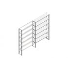 Aanbouwsectie Nedcon SF Legbordstelling 2000x1270x300mm hxbxd 6 niveaus Metaal Verzinkt 175kg Enkel