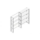 Aanbouwsectie Nedcon SF Legbordstelling 2000x1270x400mm hxbxd 4 niveaus Metaal Verzinkt 175kg Enkel