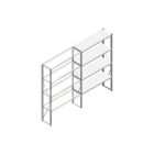 Aanbouwsectie Nedcon SF Legbordstelling 2000x1270x400mm hxbxd 4 niveaus Metaal Verzinkt 65kg Enkel