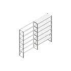 Aanbouwsectie Nedcon SF Legbordstelling 2000x1270x400mm hxbxd 6 niveaus Metaal Verzinkt 175kg Enkel