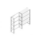 Aanbouwsectie Nedcon SF Legbordstelling 2000x1270x500mm hxbxd 4 niveaus Metaal Verzinkt 175kg Enkel