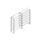 Aanbouwsectie Nedcon SF Legbordstelling 2000x1270x500mm hxbxd 6 niveaus Metaal Verzinkt 175kg Enkel