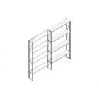 Aanbouwsectie Nedcon SF Legbordstelling 2200x1270x300mm hxbxd 4 niveaus Metaal Verzinkt 175kg Enkel