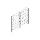 Aanbouwsectie Nedcon SF Legbordstelling 2200x1270x300mm hxbxd 5 niveaus Metaal Verzinkt 70kg Enkel