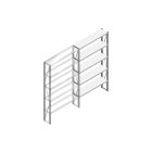 Aanbouwsectie Nedcon SF Legbordstelling 2200x1270x300mm hxbxd 5 niveaus Metaal Verzinkt 70kg Enkel