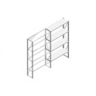 Aanbouwsectie Nedcon SF Legbordstelling 2200x1270x400mm hxbxd 4 niveaus Metaal Verzinkt 65kg Enkel