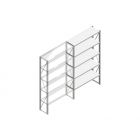 Aanbouwsectie Nedcon SF Legbordstelling 2200x1270x400mm hxbxd 5 niveaus Metaal Verzinkt 175kg Enkel