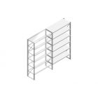 Aanbouwsectie Nedcon SF Legbordstelling 2200x1270x500mm hxbxd 6 niveaus Metaal Verzinkt 60kg Enkel