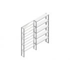 Aanbouwsectie Nedcon SF Legbordstelling 2500x1270x300mm hxbxd 5 niveaus Metaal Verzinkt 175kg Enkel