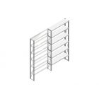 Aanbouwsectie Nedcon SF Legbordstelling 2500x1270x300mm hxbxd 6 niveaus Metaal Verzinkt 175kg Enkel