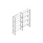 Aanbouwsectie Nedcon SF Legbordstelling 2500x1270x400mm hxbxd 4 niveaus Metaal Verzinkt 175kg Enkel