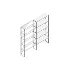 Aanbouwsectie Nedcon SF Legbordstelling 2500x1270x400mm hxbxd 5 niveaus Metaal Verzinkt 65kg Enkel