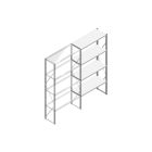 Aanbouwsectie Nedcon SF Legbordstelling 2500x1270x500mm hxbxd 4 niveaus Metaal Verzinkt 60kg Enkel
