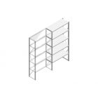 Aanbouwsectie Nedcon SF Legbordstelling 2500x1270x500mm hxbxd 5 niveaus Metaal Verzinkt 175kg Enkel