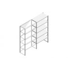 Aanbouwsectie Nedcon SF Legbordstelling 2500x1270x600mm hxbxd 5 niveaus Metaal Verzinkt 60kg Enkel