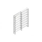 Aanbouwsectie Nedcon SF Legbordstelling 3000x1270x300mm hxbxd 8 niveaus Metaal Verzinkt 70kg Enkel