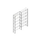 Aanbouwsectie Nedcon SF Legbordstelling 3000x1270x400mm hxbxd 6 niveaus Metaal Verzinkt 65kg Enkel