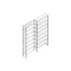 Aanbouwsectie Nedcon SF Legbordstelling 3000x1270x400mm hxbxd 8 niveaus Metaal Verzinkt 175kg Enkel