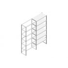 Aanbouwsectie Nedcon SF Legbordstelling 3000x1270x600mm hxbxd 6 niveaus Metaal Verzinkt 60kg Enkel