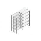 Aanbouwsectie Nedcon SF Legbordstelling 2000x970x800mm hxbxd 5 niveaus Metaal Verzinkt 200kg Dubbel