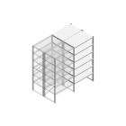 Aanbouwsectie Nedcon SF Legbordstelling 2000x970x1200mm hxbxd 6 niveaus Metaal Verzinkt 200kg Dubbel