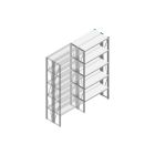 Aanbouwsectie Nedcon SF Legbordstelling 2200x970x600mm hxbxd 5 niveaus Metaal Verzinkt 85kg Dubbel