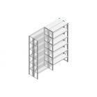 Aanbouwsectie Nedcon SF Legbordstelling 2200x970x600mm hxbxd 6 niveaus Metaal Verzinkt 85kg Dubbel