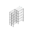 Aanbouwsectie Nedcon SF Legbordstelling 2200x970x800mm hxbxd 5 niveaus Metaal Verzinkt 80kg Dubbel